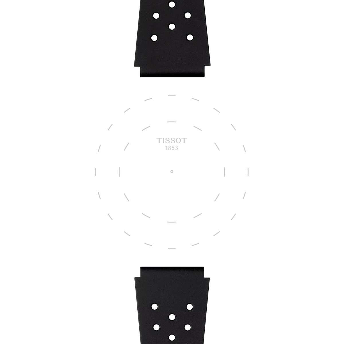 Tissot Official Black Sideral Rubber Strap 3