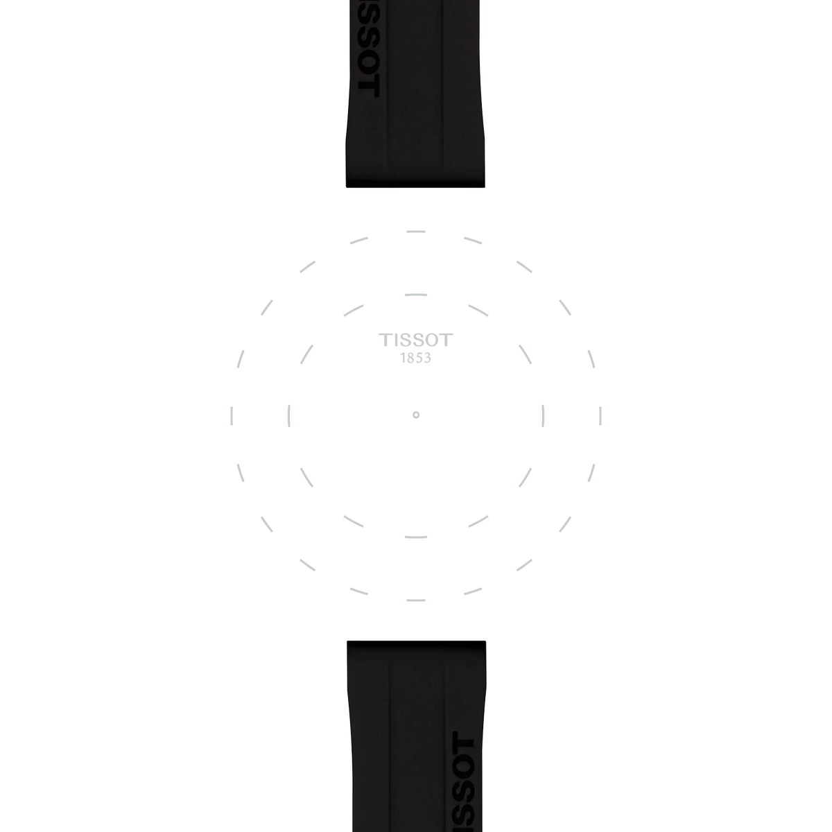 Tissot Official Black Silicone Strap Lugs 18 mm 3