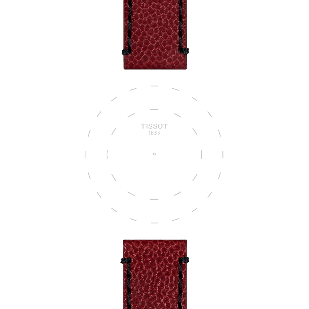 Tissot Official Burgundy Leather Strap Lugs 22mm 3