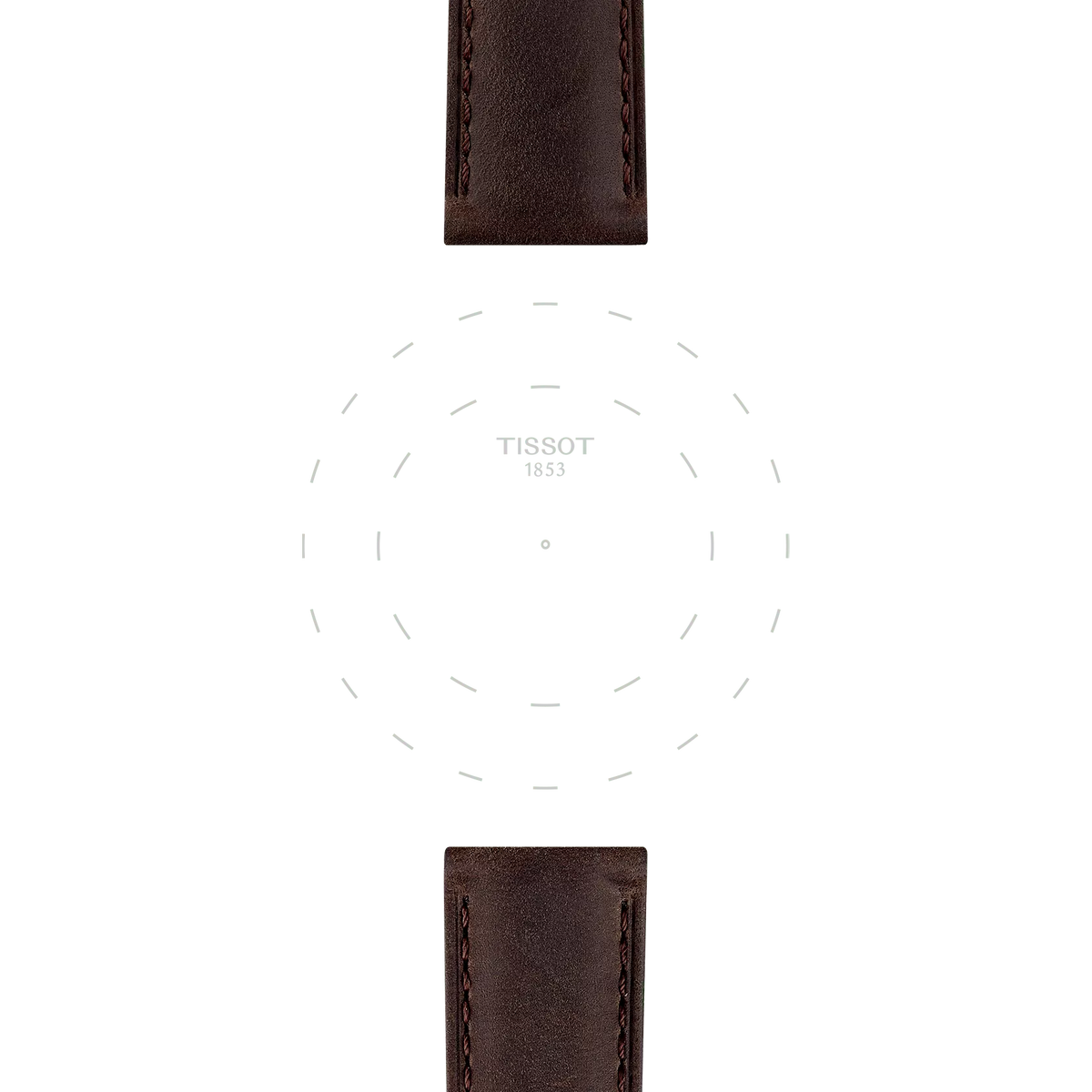 Tissot Official Brown Leather Strap Lugs 20mm 3