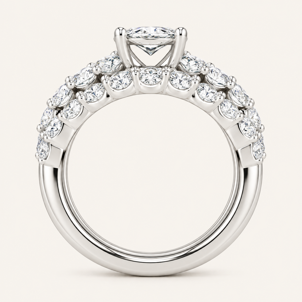 5.00CT Oval Cut Lab Grown Diamond Bridal Set
