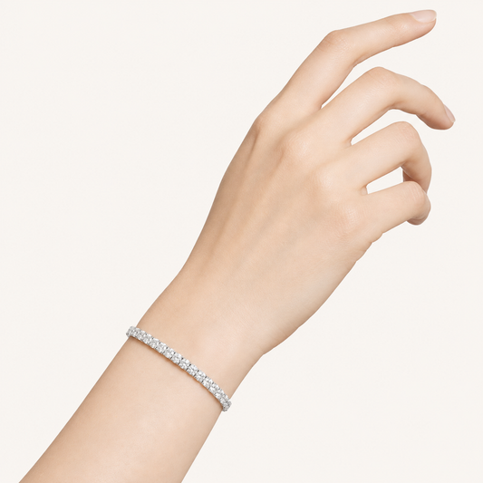 11.75CT Oval Cut Lab Grown Diamond Tennis Bracelet