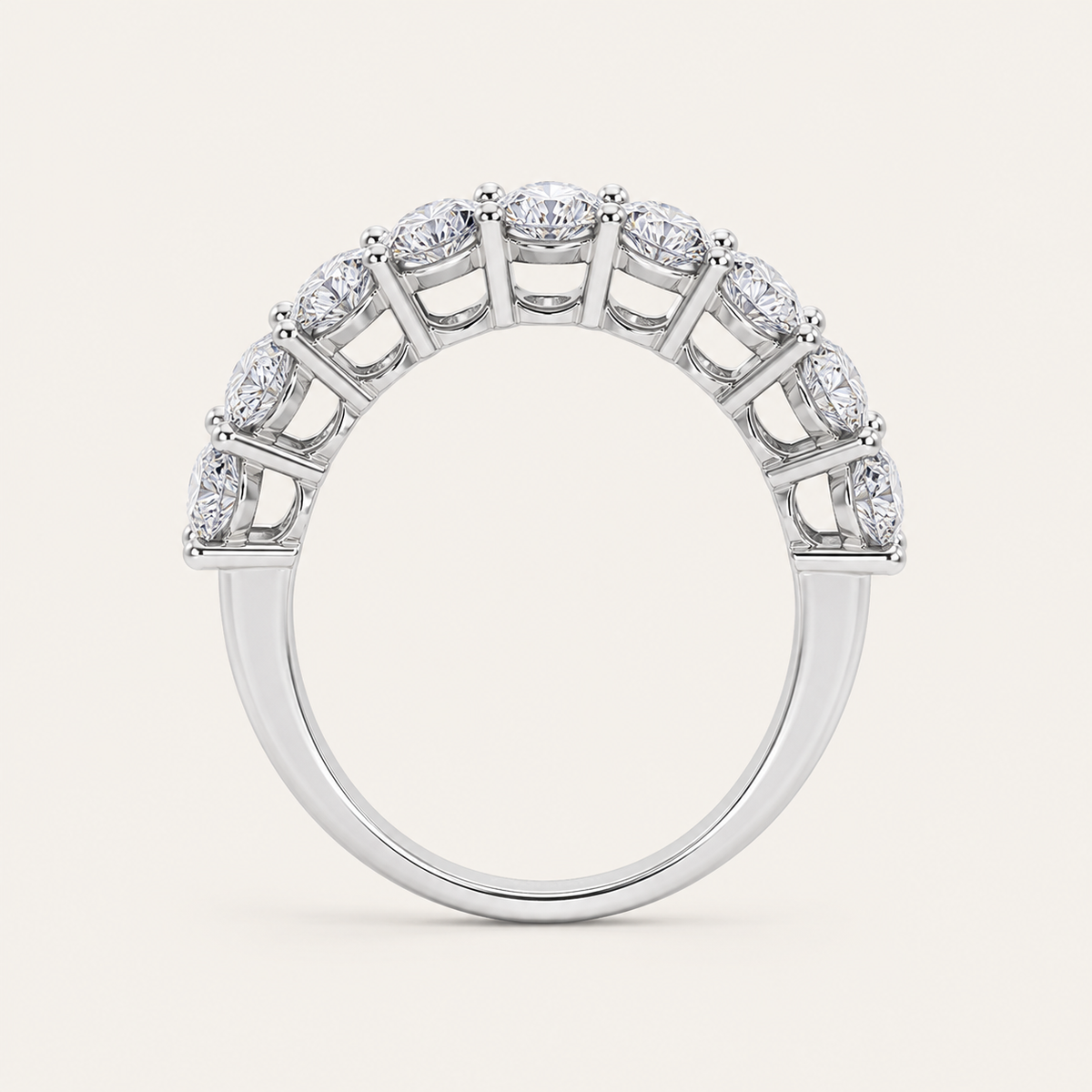 3.00 CT Round Cut Lab Grown Diamond Stud Ring