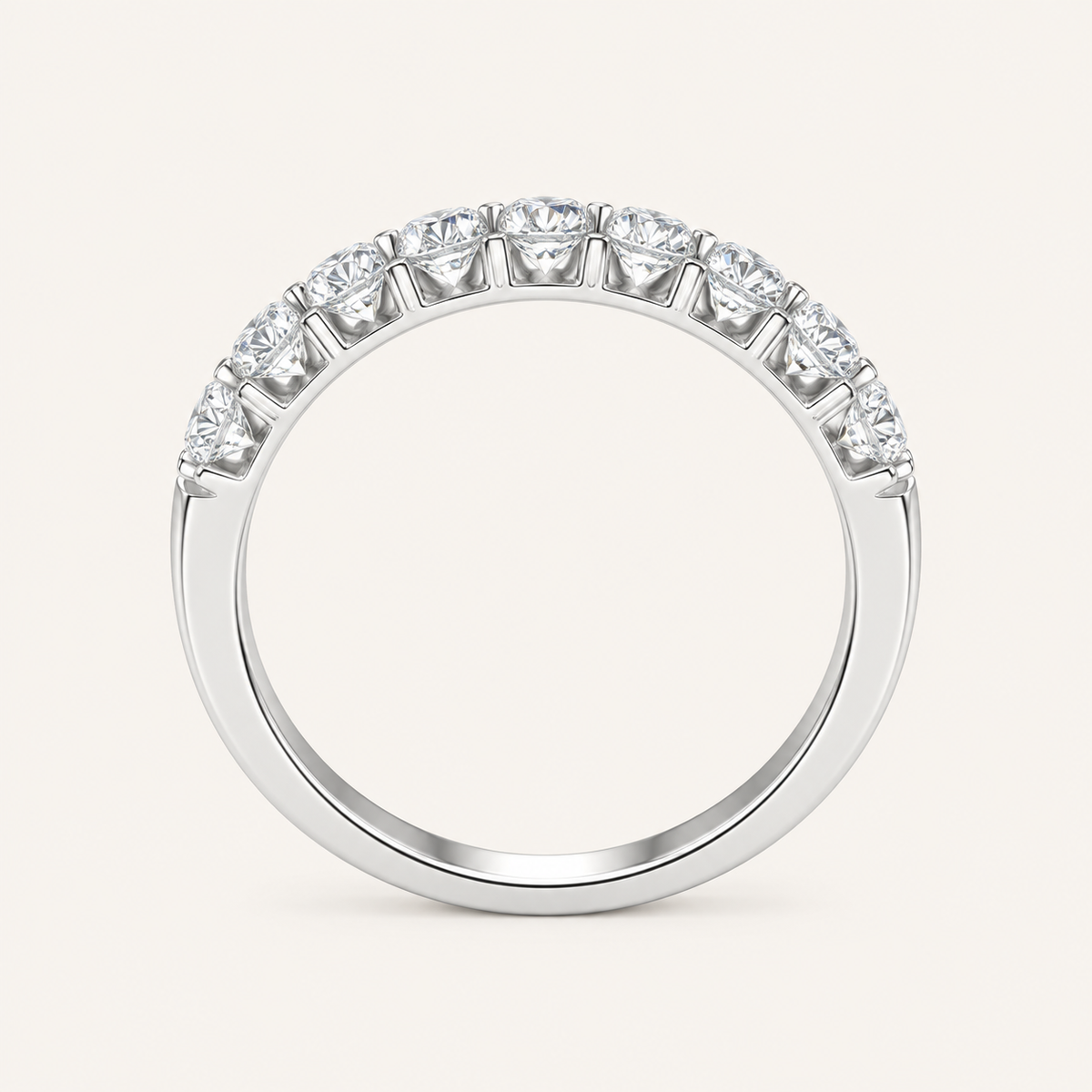 1.00CT Round Cut Lab Grown Diamond Enhancer Band Ring