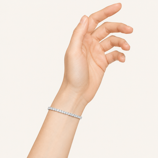 9.5CT Round Cut Lab Grown Diamond Tennis Bracelet