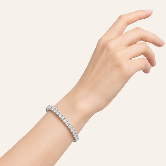 11CT Round Cut Lab Grown Diamond Tennis Bracelet