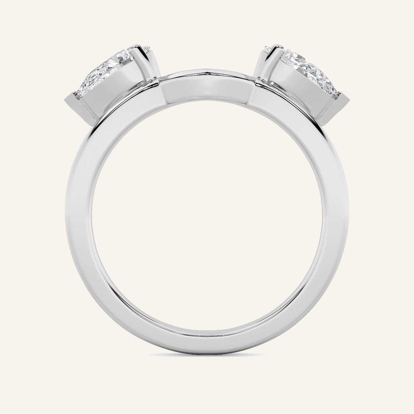 1CT Pear Cut Lab Grown Diamond Wrap Ring