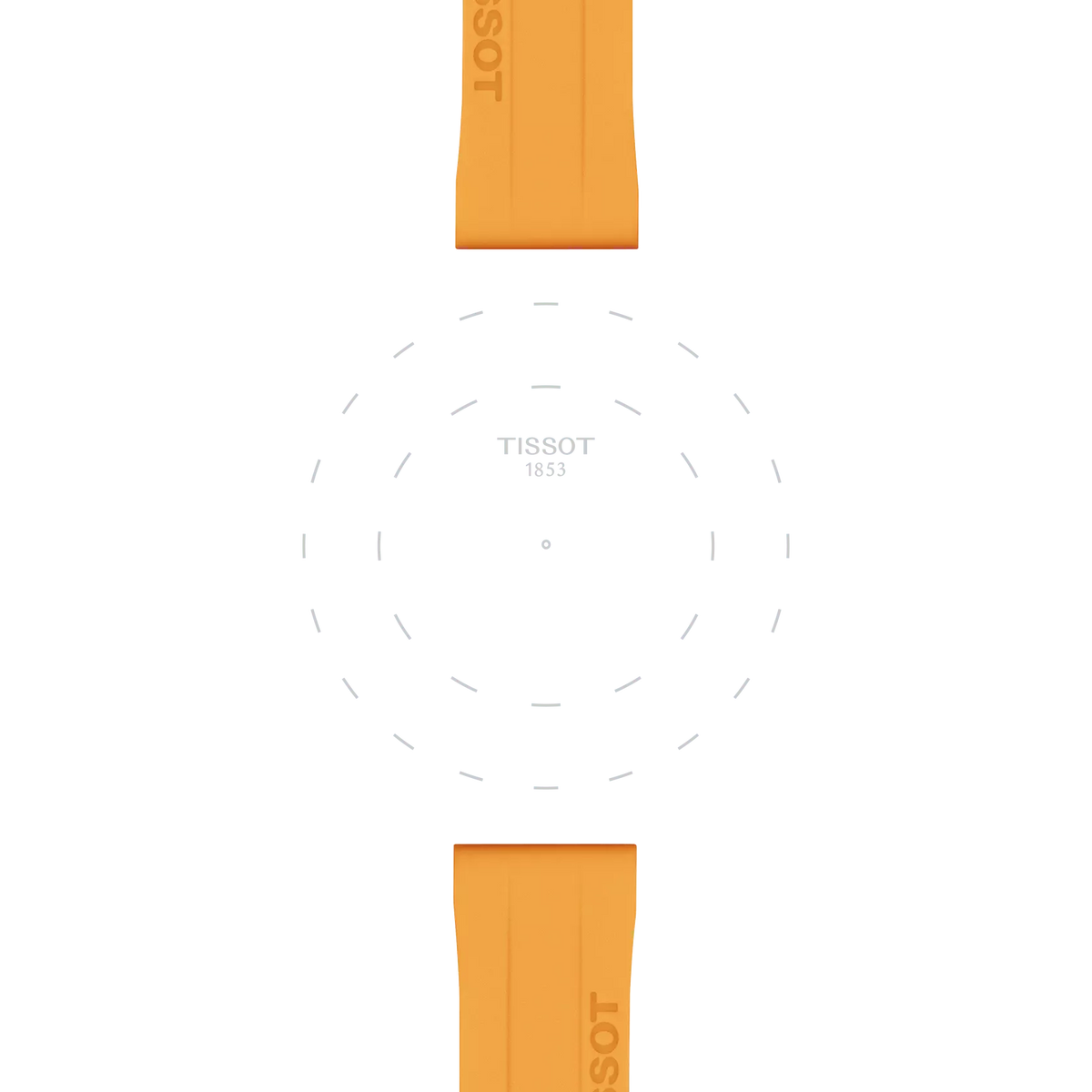 Tissot Official Orange Silicone Strap Lugs 18 mm 3