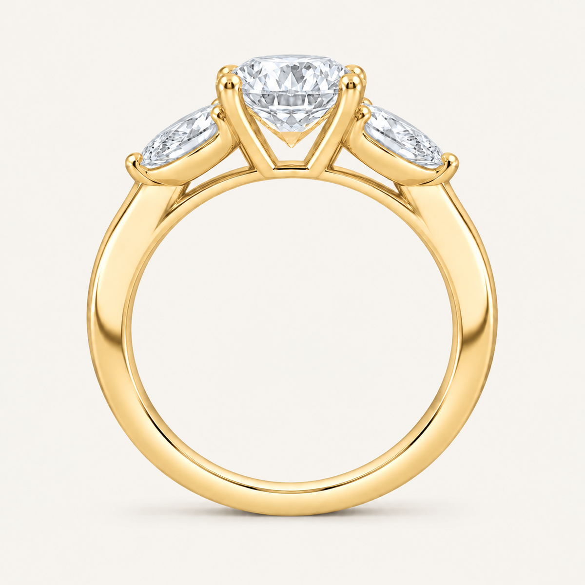 1.50CT Round Cut Lab Grown Diamond Three Stone Ring