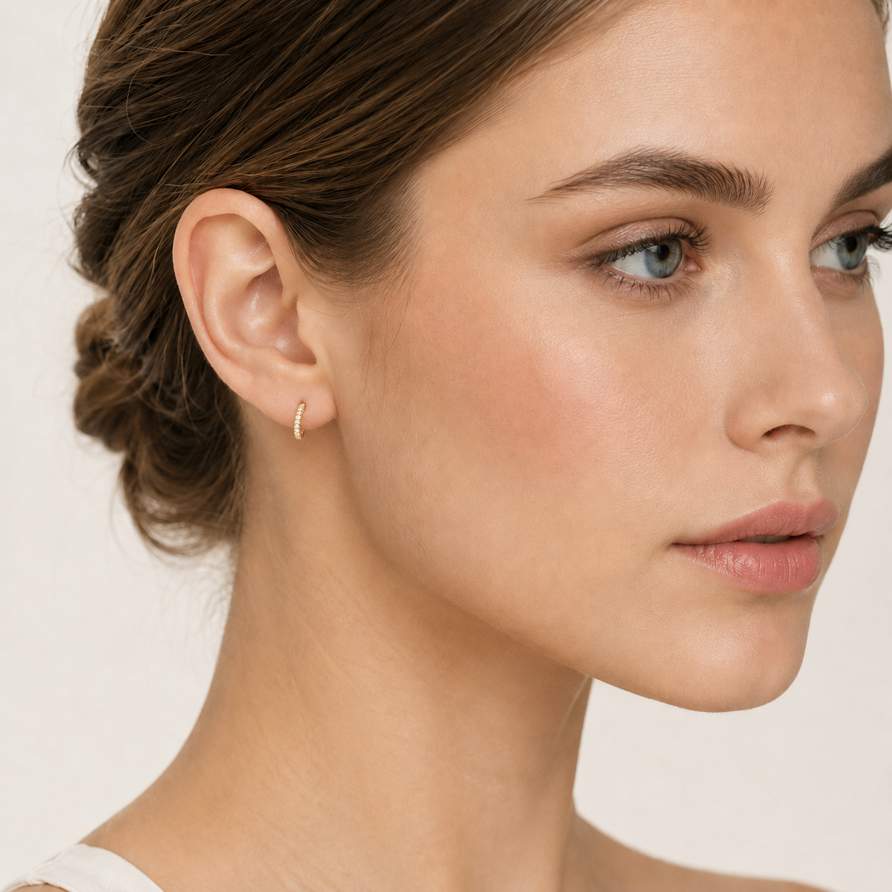 2.00CT Round Cut Lab Grown Diamond Hoop Earring