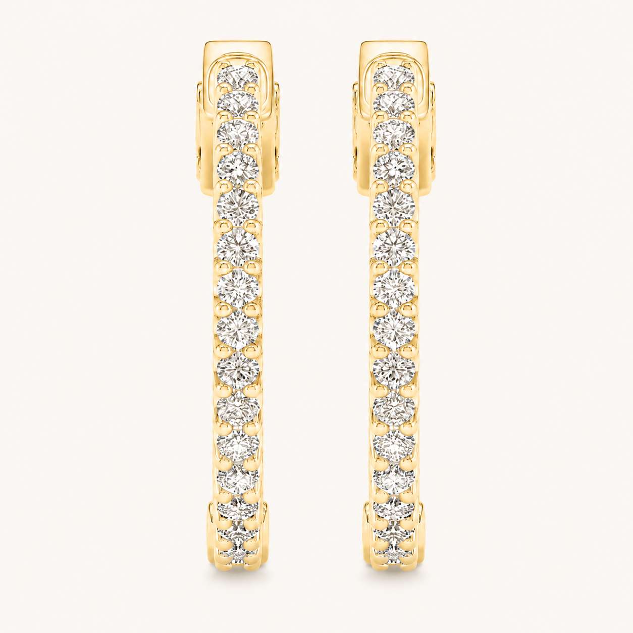 0.50CT Round Cut Lab Grown Diamond Hoop Earring