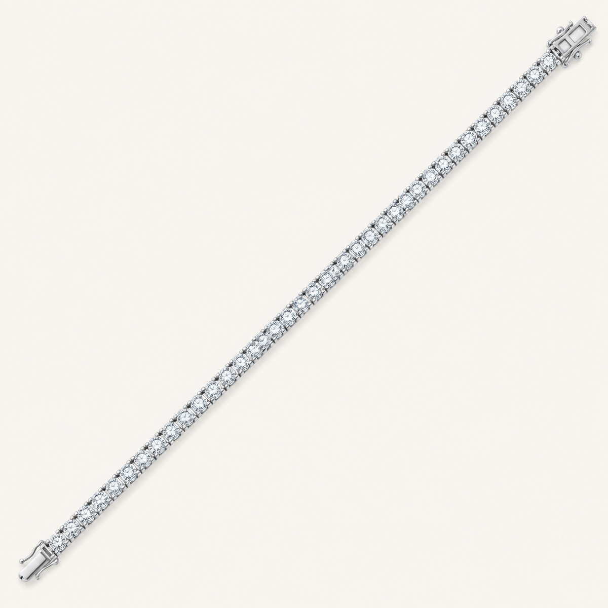 3.75CT Round Cut Lab Grown Diamond Tennis Bracelet
