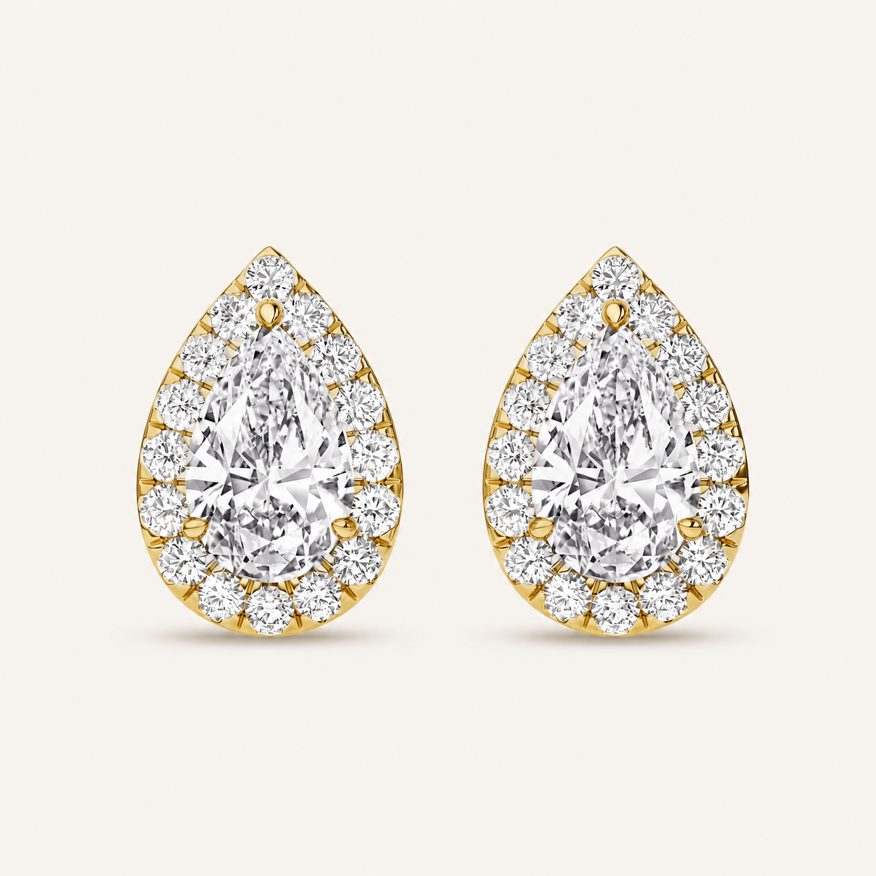 2.25CT Pear Cut Lab Grown Diamond Earrings
