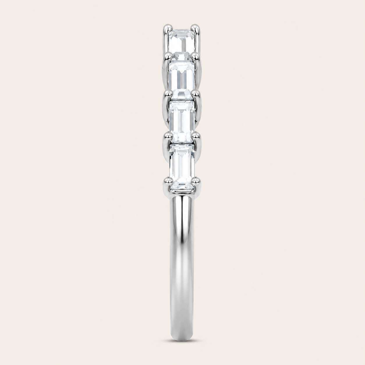 1.89CT Emerald Cut Lab Grown Diamond Enhancers Ring
