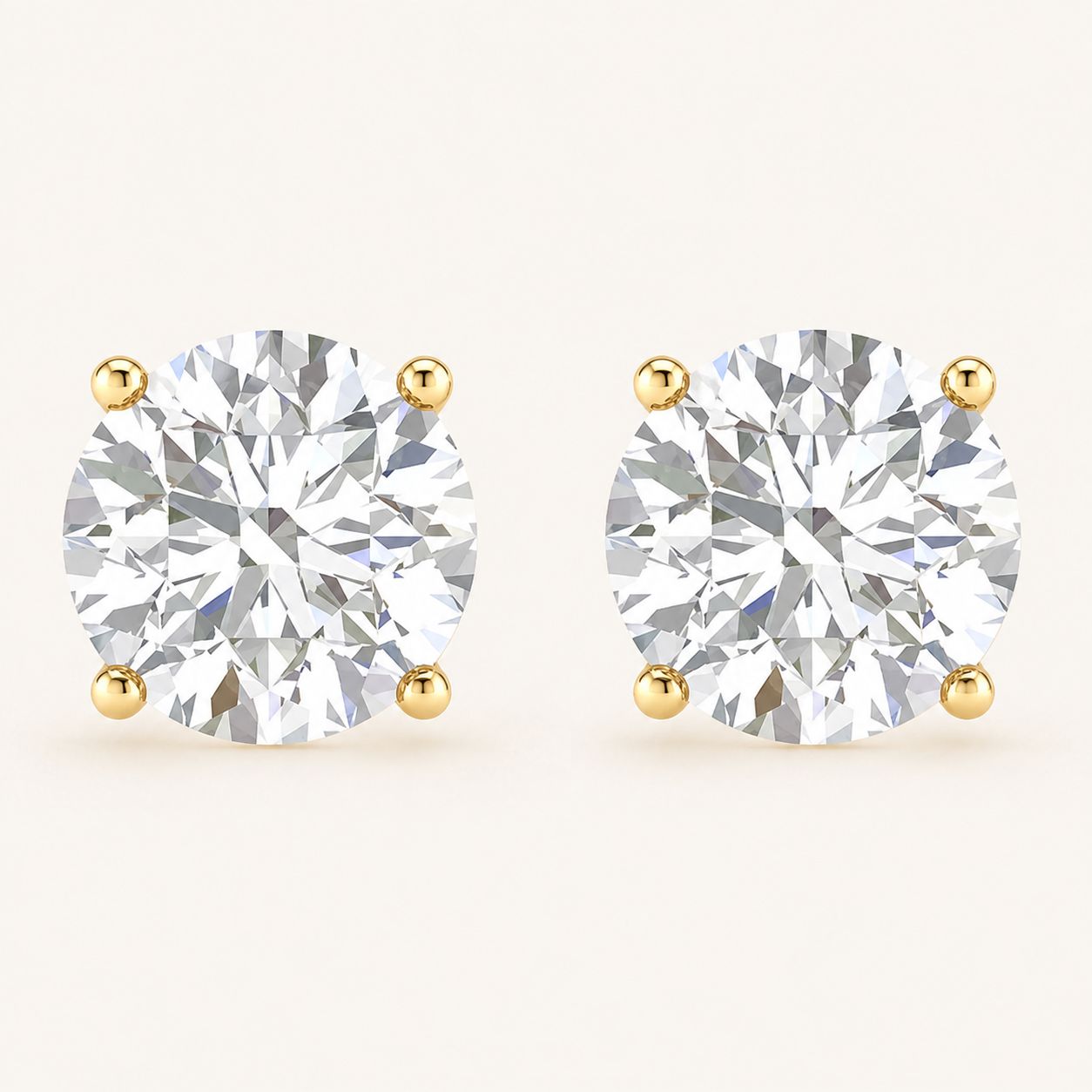 3.00CT Round Cut Lab Grown Diamond Earring