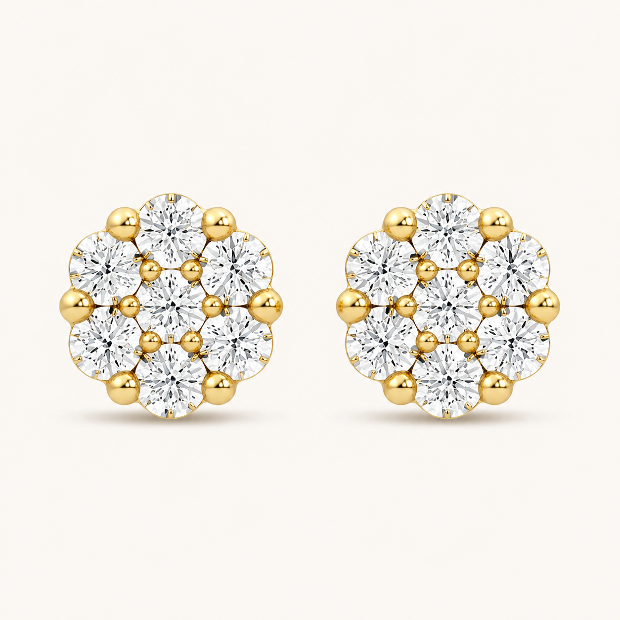 0.15CT Round Cut Lab Grown Diamond Earrings