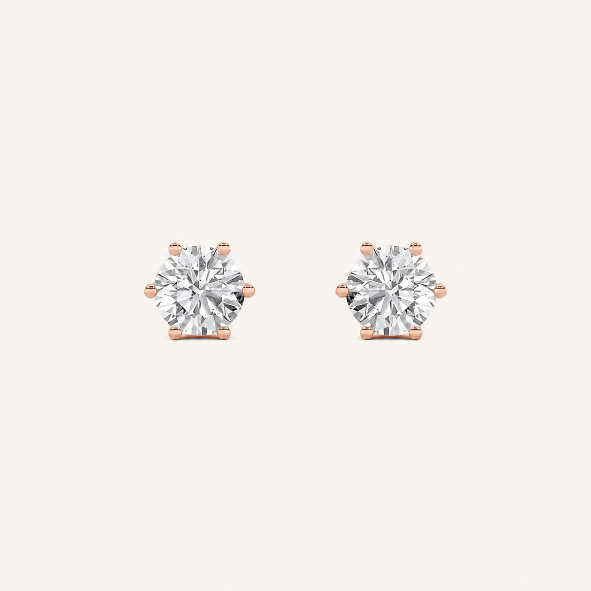 3CT Round Cut Lab Grown Diamond Tulip Head Stud Earrings