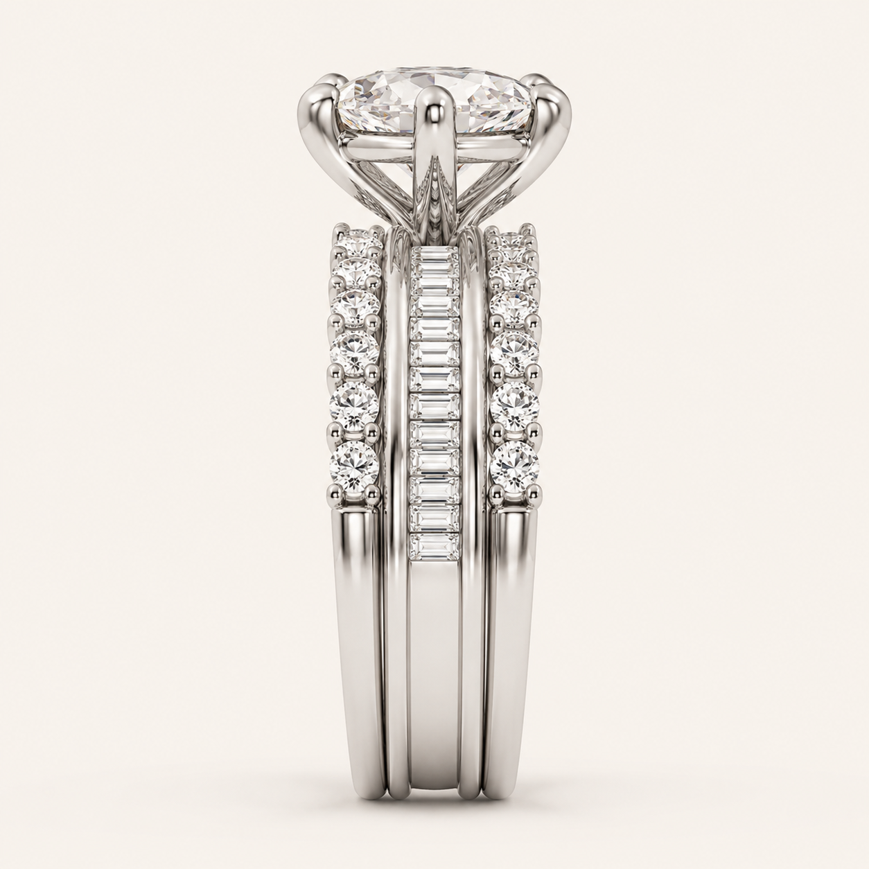 7.33CT Marquise Cut Lab Grown Diamond Cluster Ring