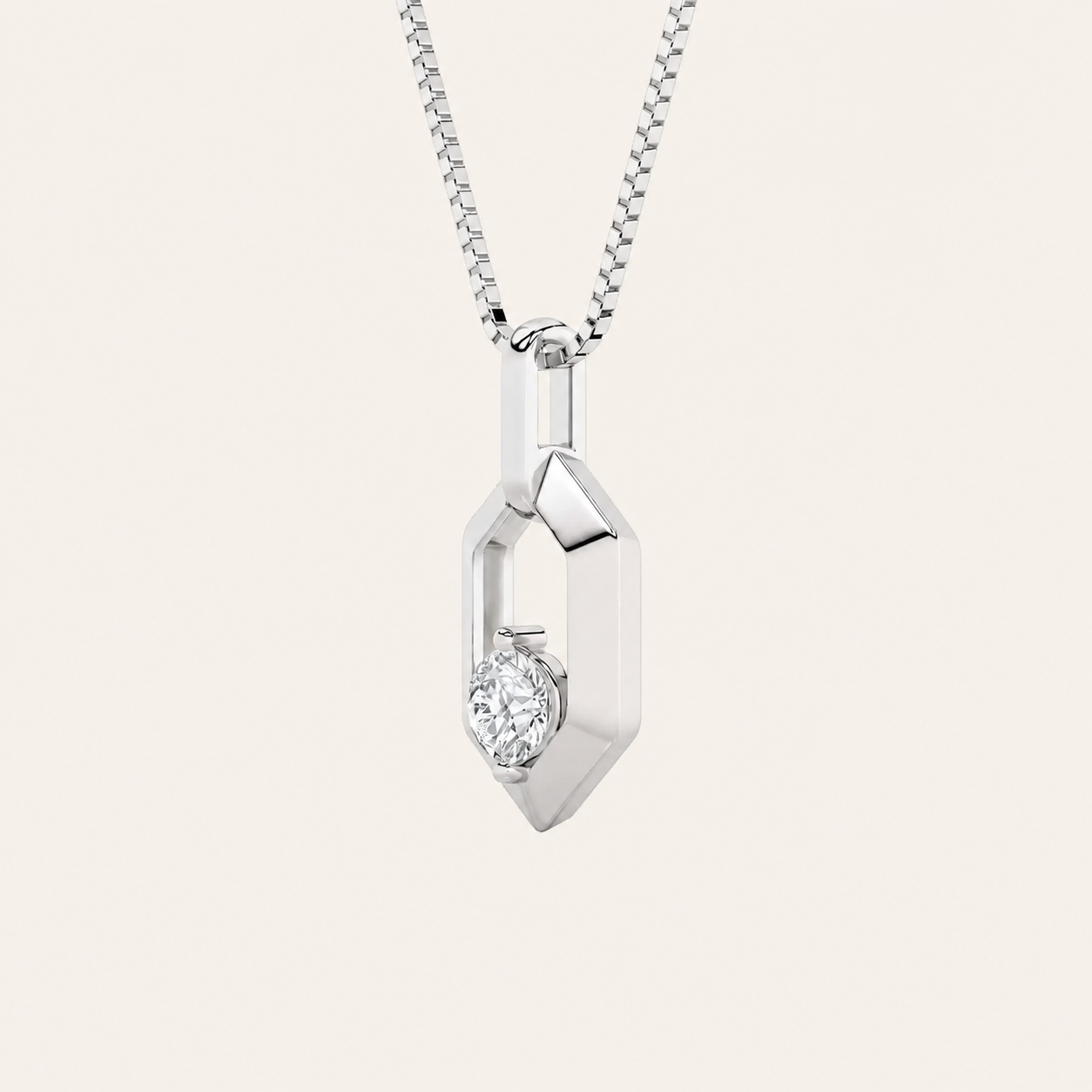 0.25CT Round Cut Lab Grown Diamond Fancy Pendant