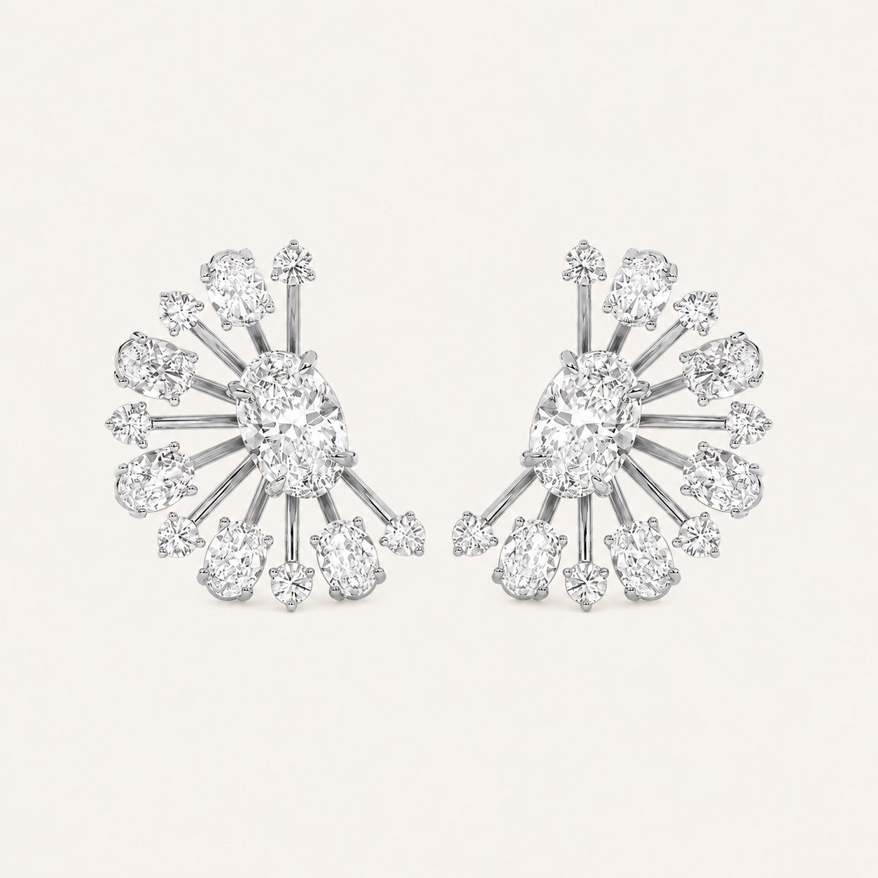 4.5CT Oval Cut Lab Grown Diamond Astralis Earrings