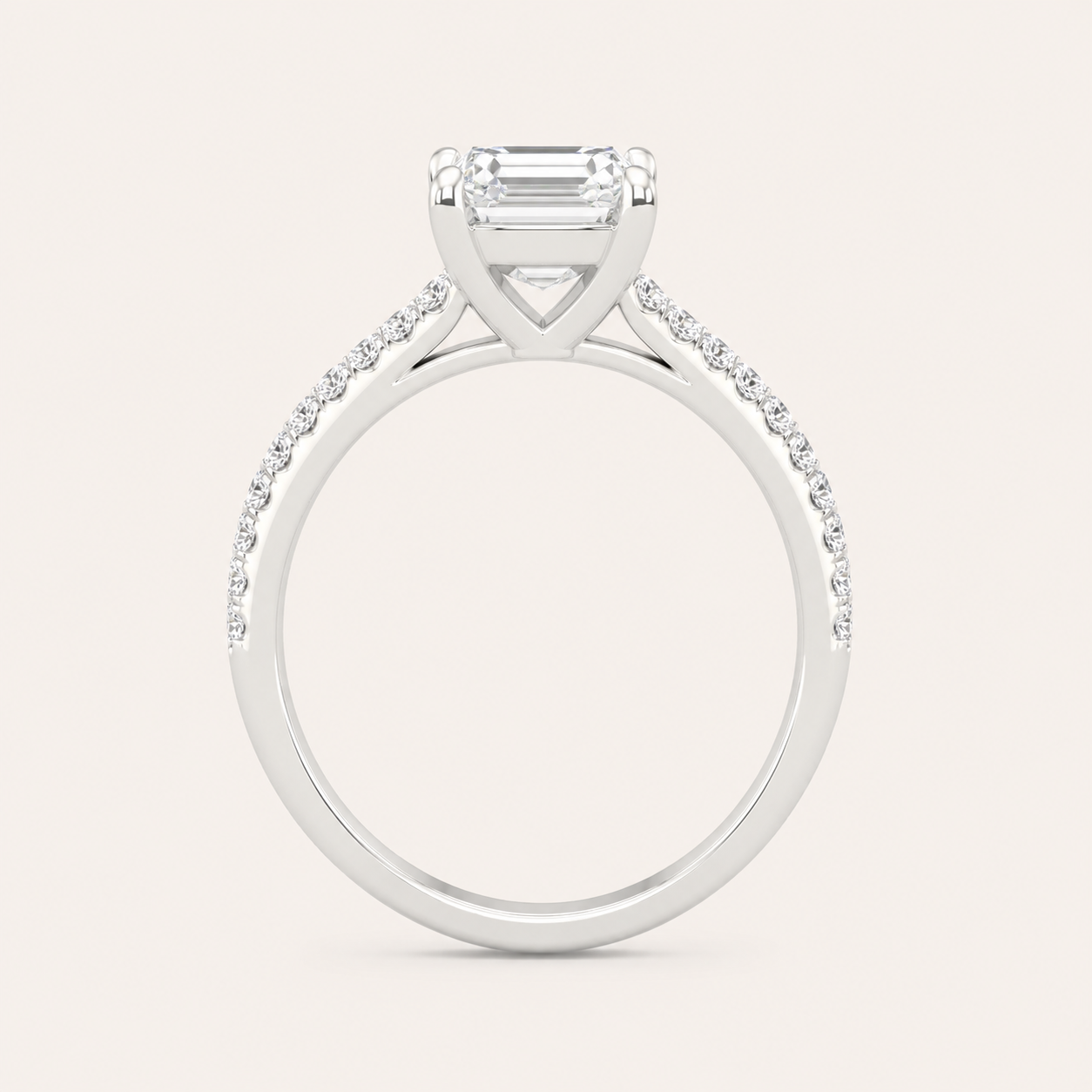 1.25CT Emerald Cut Lab Grown Diamond Solitaire Ring