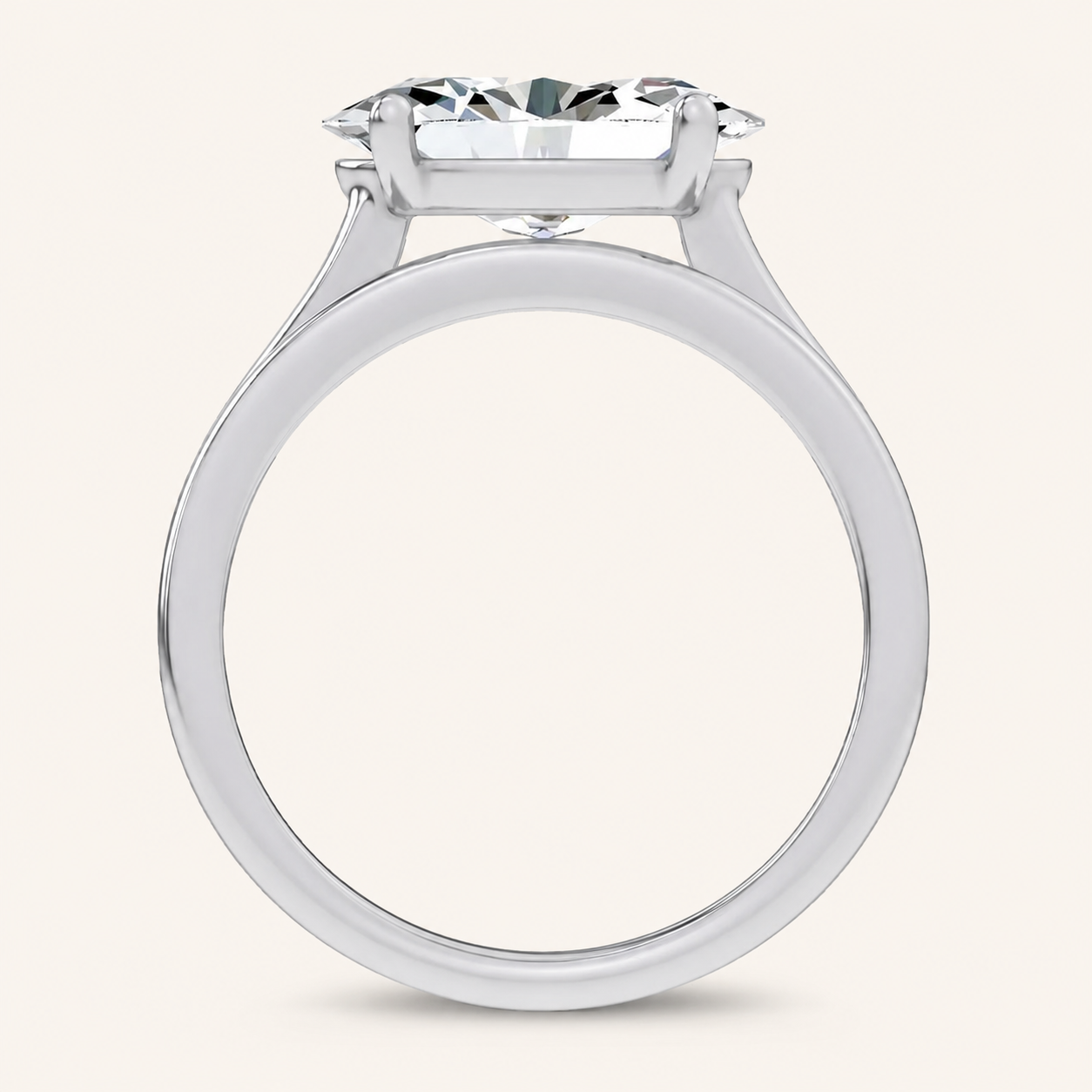 3.57CT Oval Cut Certified Lab Grown Diamond Bridal Set