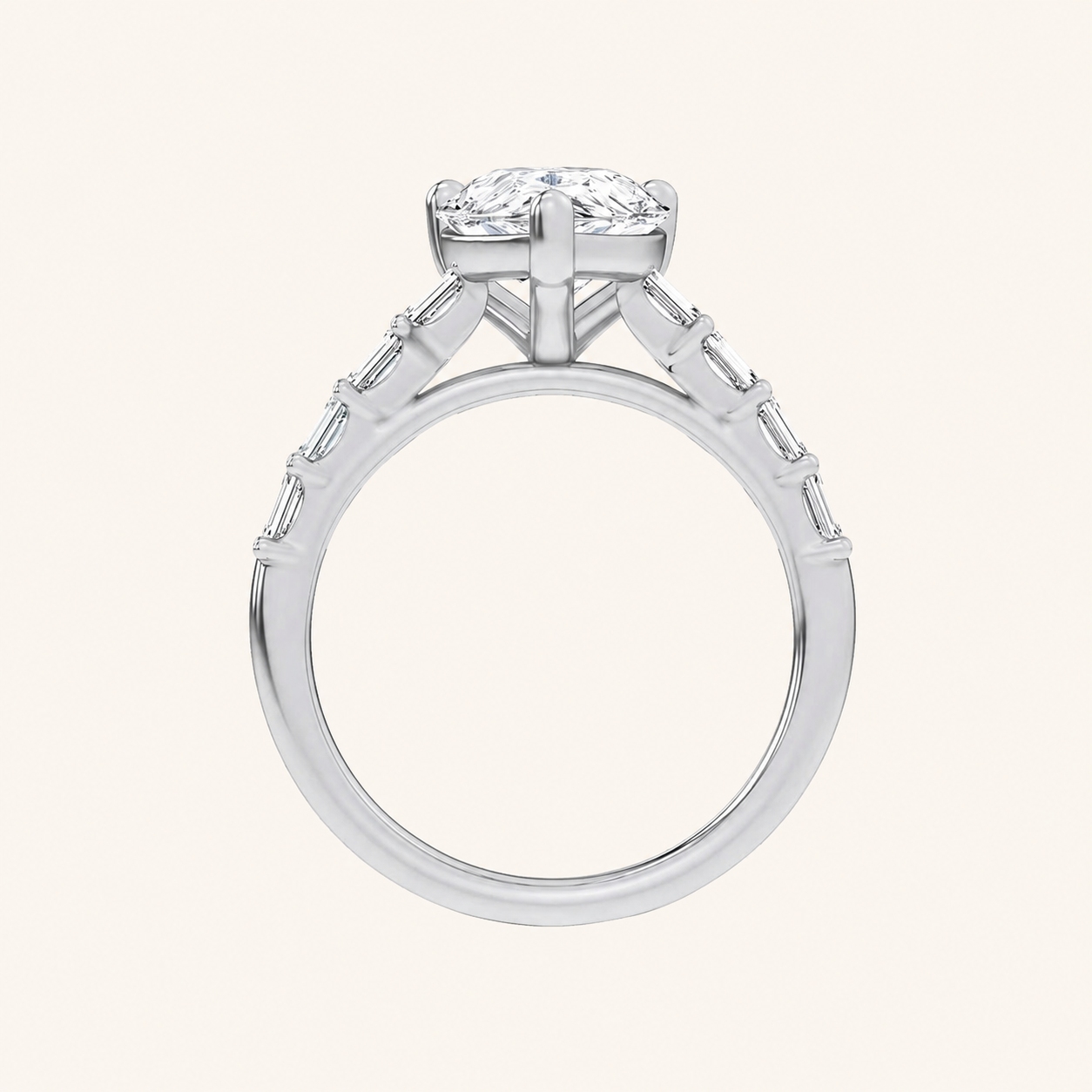 3.64CT Pear Cut Certified Lab Grown Diamond Solitaire Engagement Ring