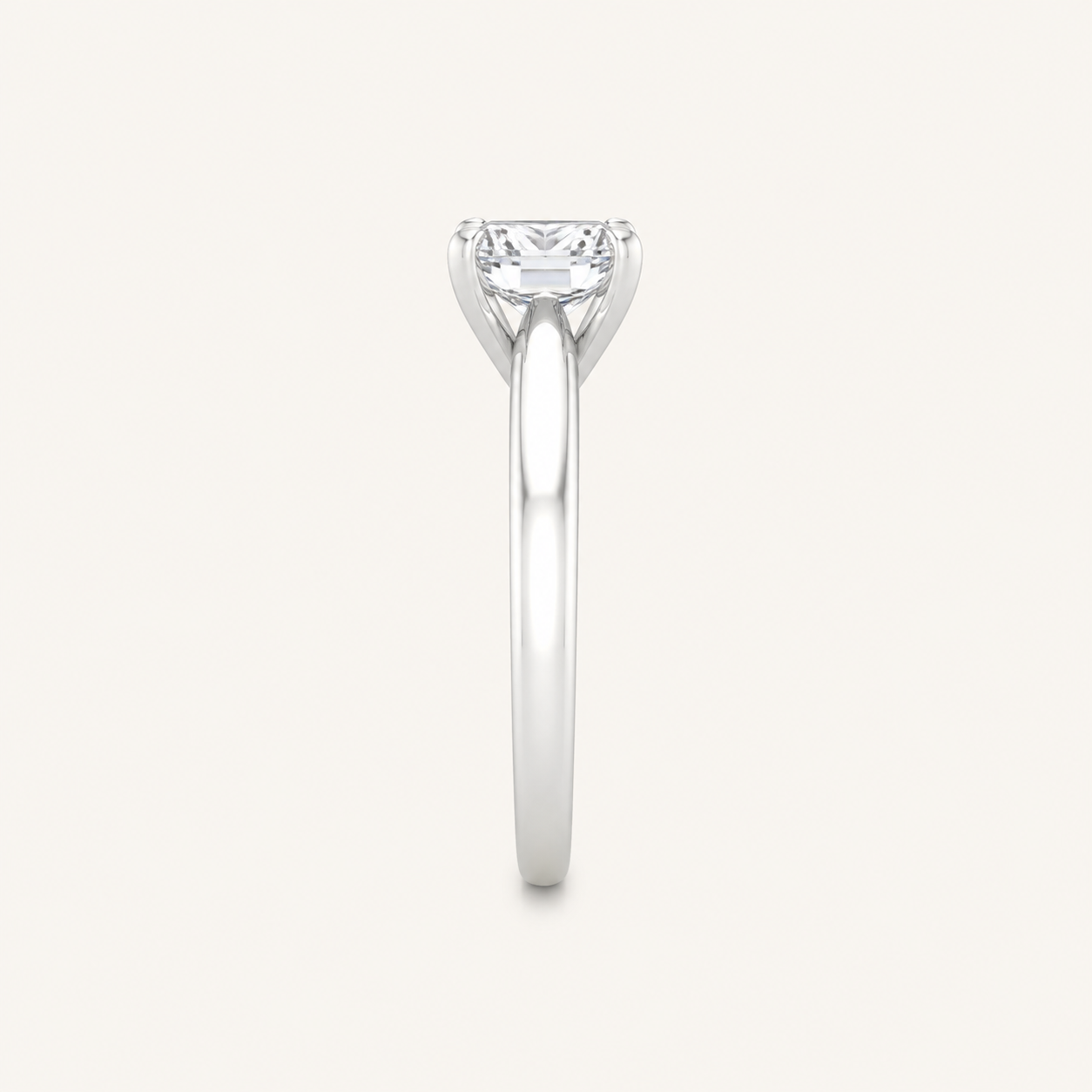 1.00CT Princess Cut Lab Grown Diamond Solitaire Ring