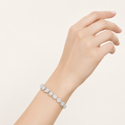10.25CT Mixed Cut Lab Grown Diamond Bracelet