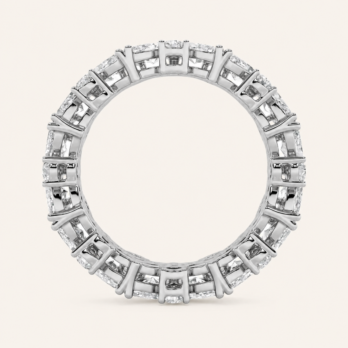 3CT Marquise Cut Lab Grown Diamond Eternity Band Ring