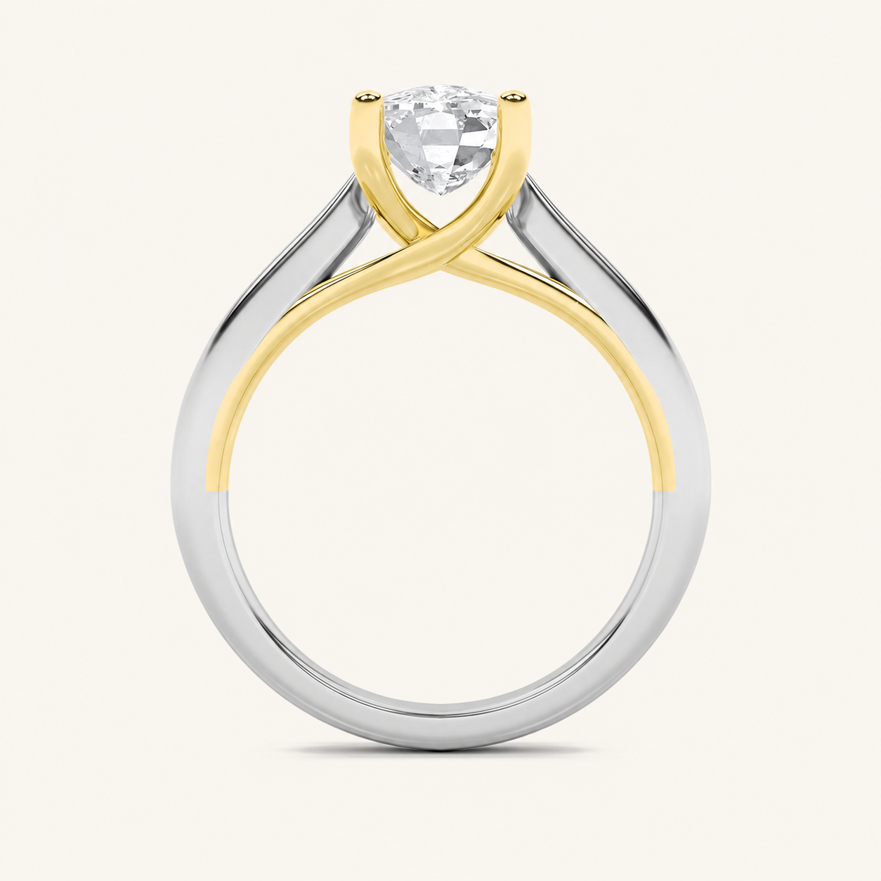 1.5CT Elongated Cushion Cut Lab Grown Diamond Engagement Ring