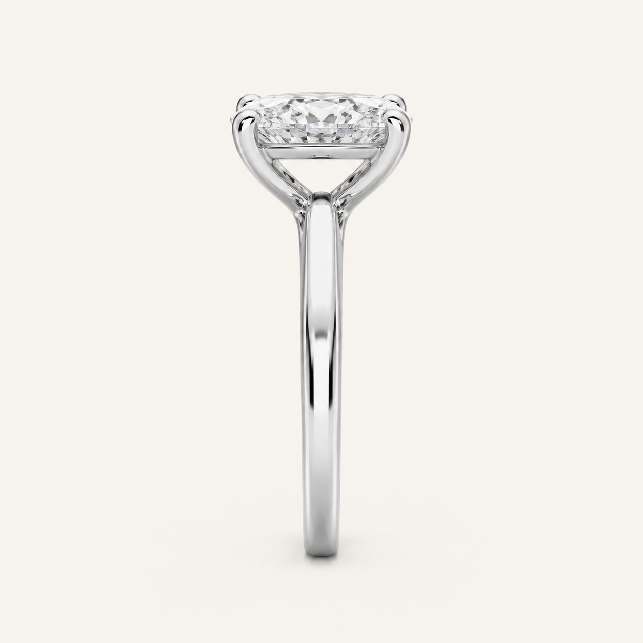 2CT Elongated Cushion Cut Lab Grown Diamond Engagement Ring