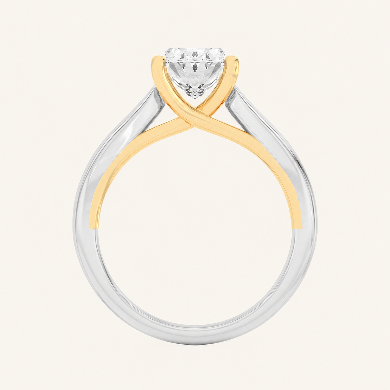 2CT Oval Cut Lab Grown Diamond Engagement Ring