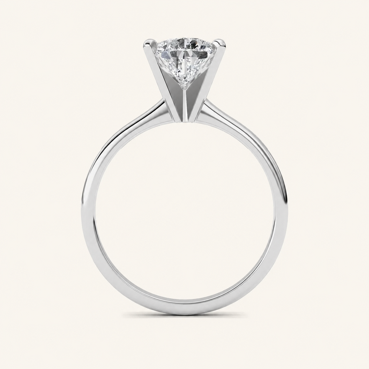 2CT Pear Cut Lab Grown Diamond Solitaire Ring
