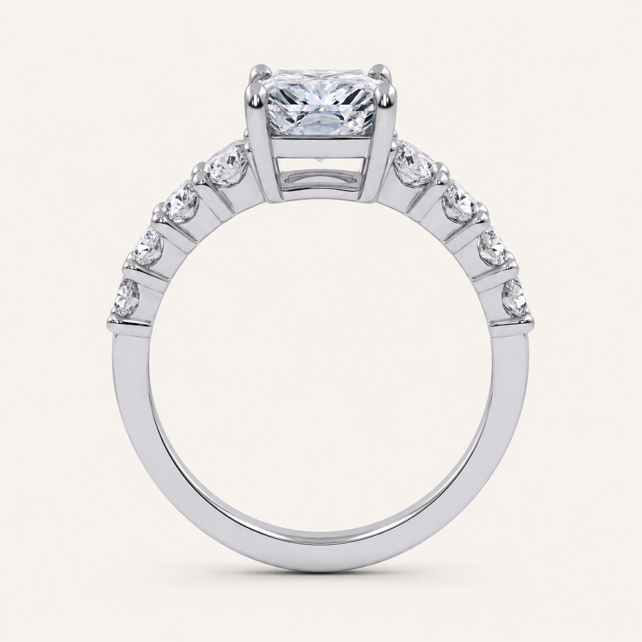 3.75CT Certified Lab Grown Diamond Engagement Ring