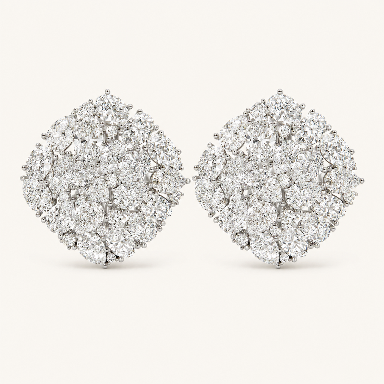 6CT Oval Cut Lab Grown Diamond Fashion Earrings