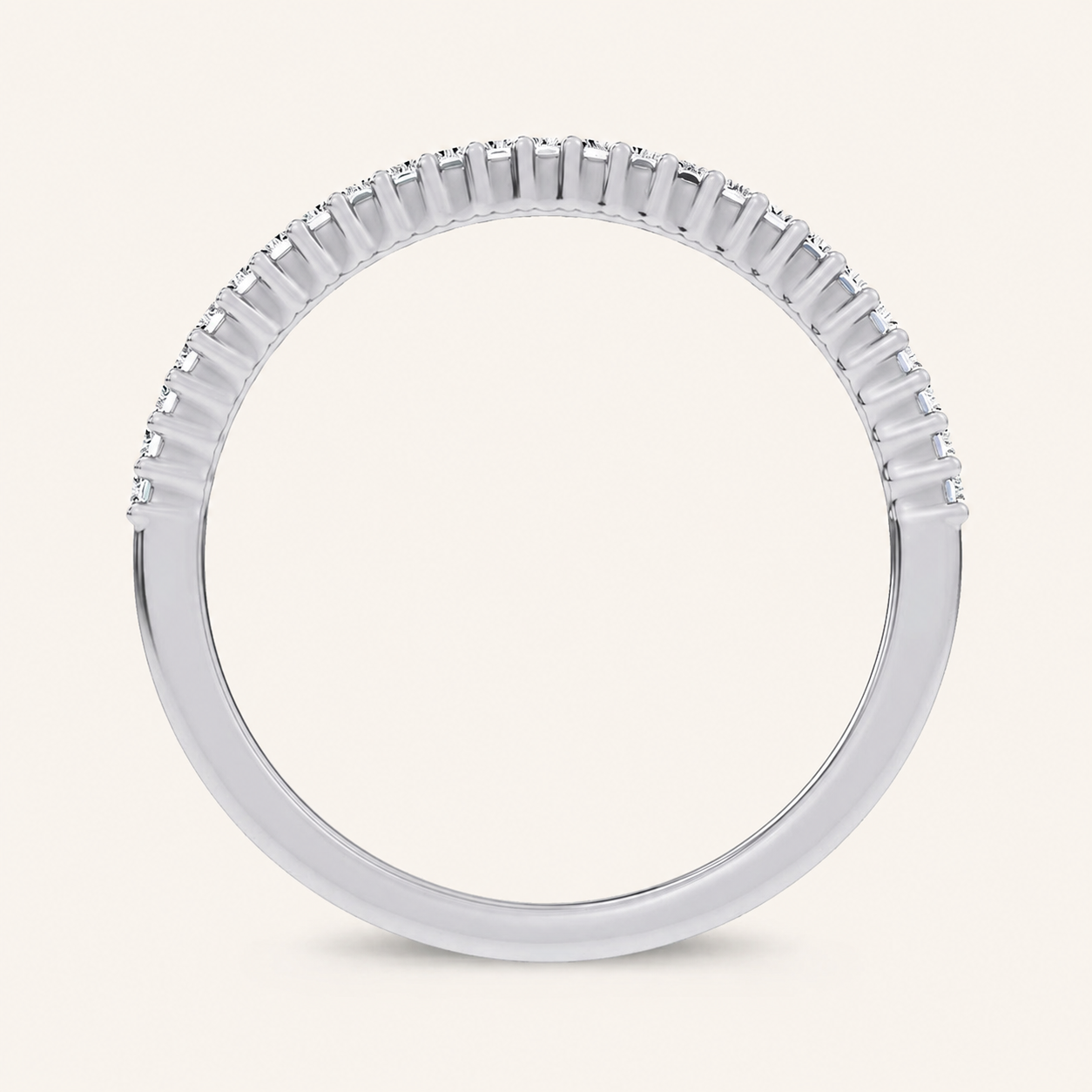 0.33CT Emerald Certified Lab Grown Diamond Band