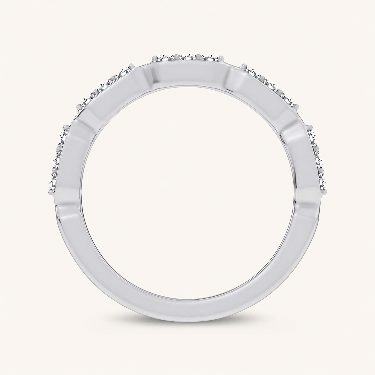 0.25CT Round Cut Certified Lab Grown Diamond Band