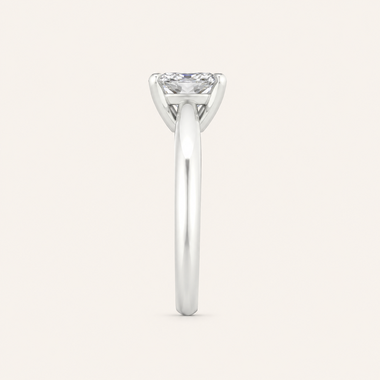 1.5CT Princess Cut Lab Grown Diamond Solitaire Ring