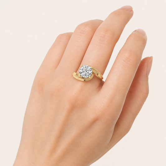2.5CT Round Cut Lab Grown Diamond Solitaire Ring