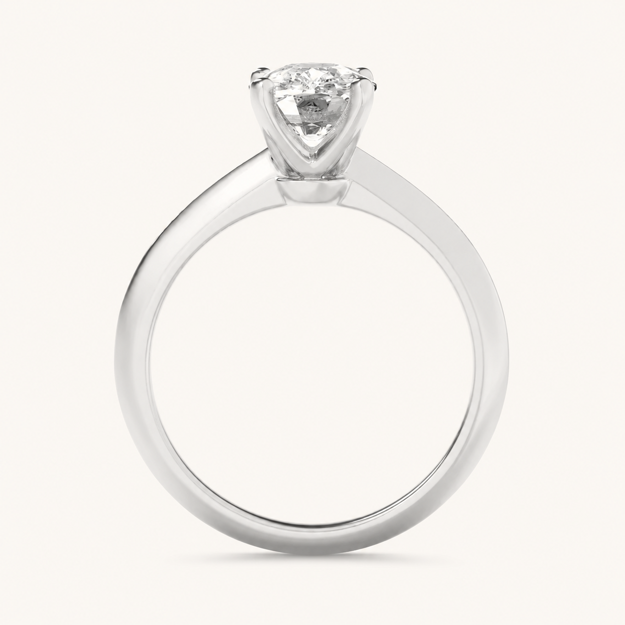 3.00 CT Elongated Cushion Cut Lab Grown Diamond Knife Edge Shank Solitaire Engagement Ring