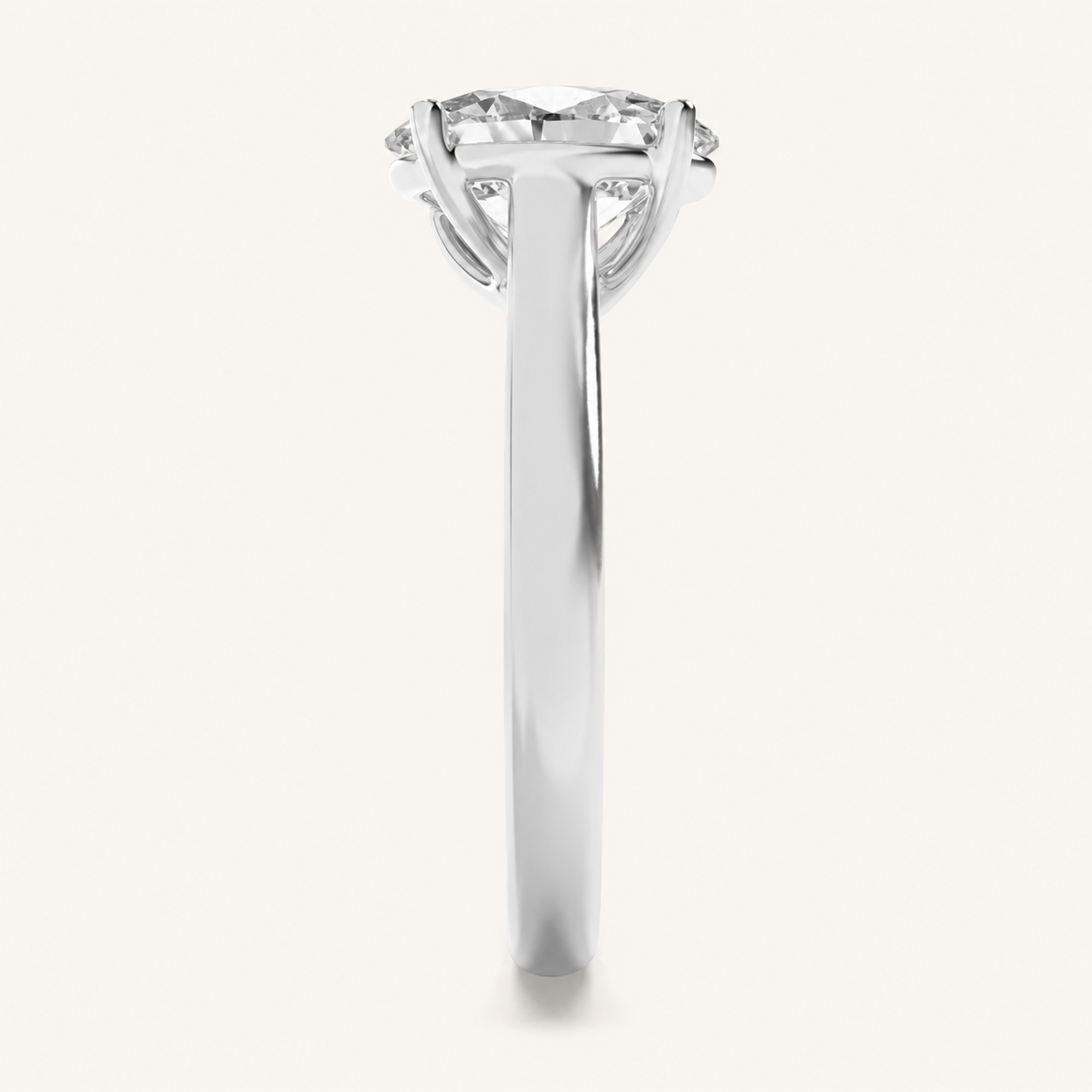 2.5CT Oval Cut Lab Grown Diamond Solitaire Engagement Ring