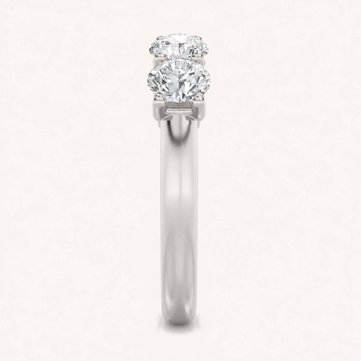 2CT Round Cut Lab Grown Diamond Five Stone Band Ring