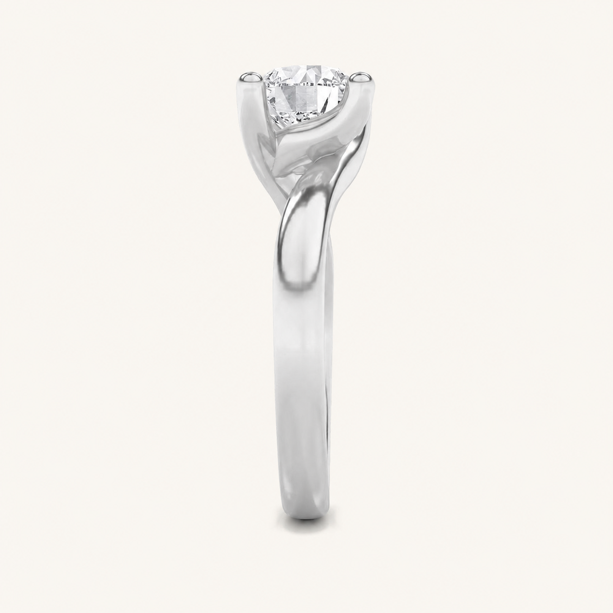 2CT Round Cut Lab Grown Diamond Solitaire Ring