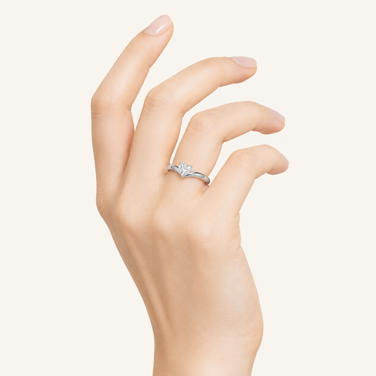 1CT Heart Cut Lab Grown Diamond Heart Shaped Solitaire Ring