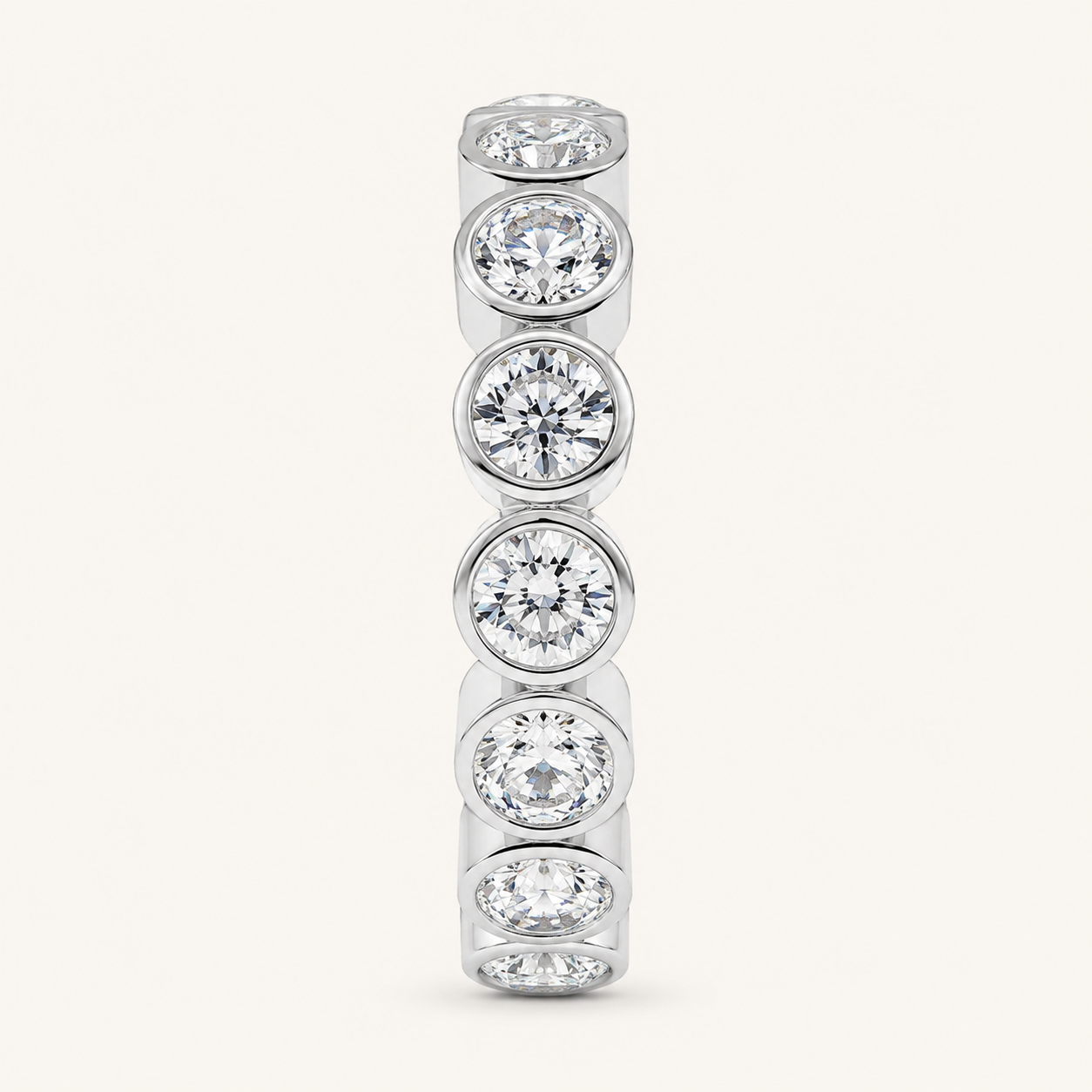 3.5CT Oval Cut Lab Grown Diamond Eternity Ring