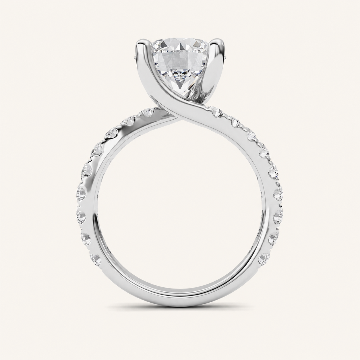 3.75CT Round Cut Diamond Solitaire Ring