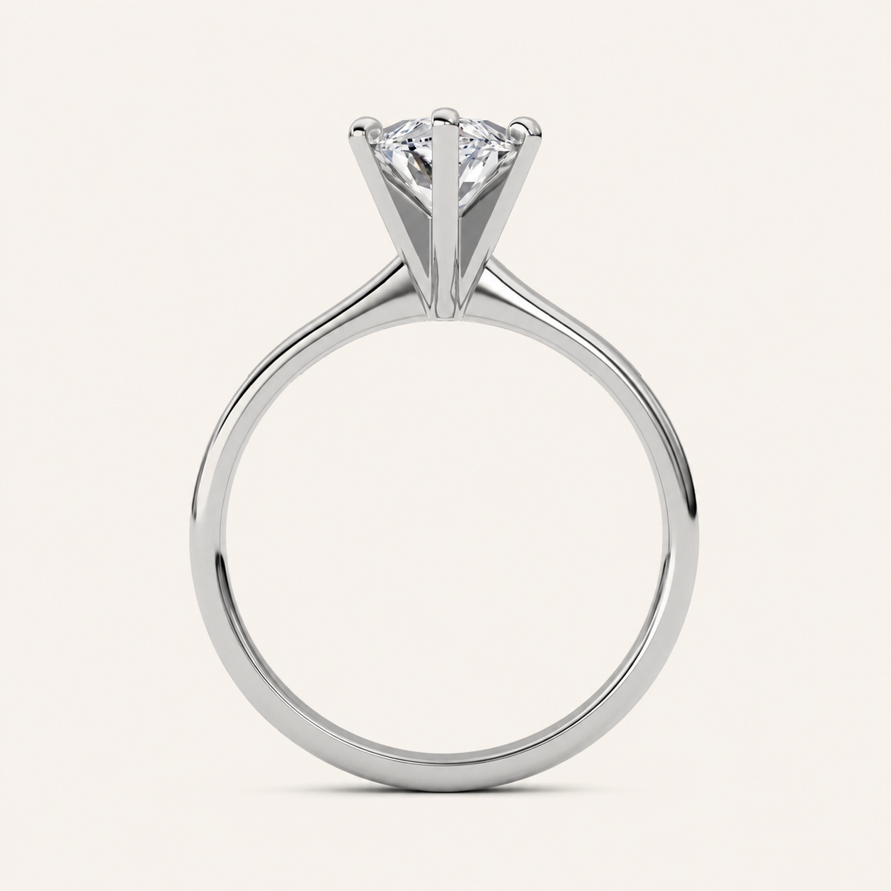 2CT Marquise Cut Lab Grown Diamond Solitaire Ring