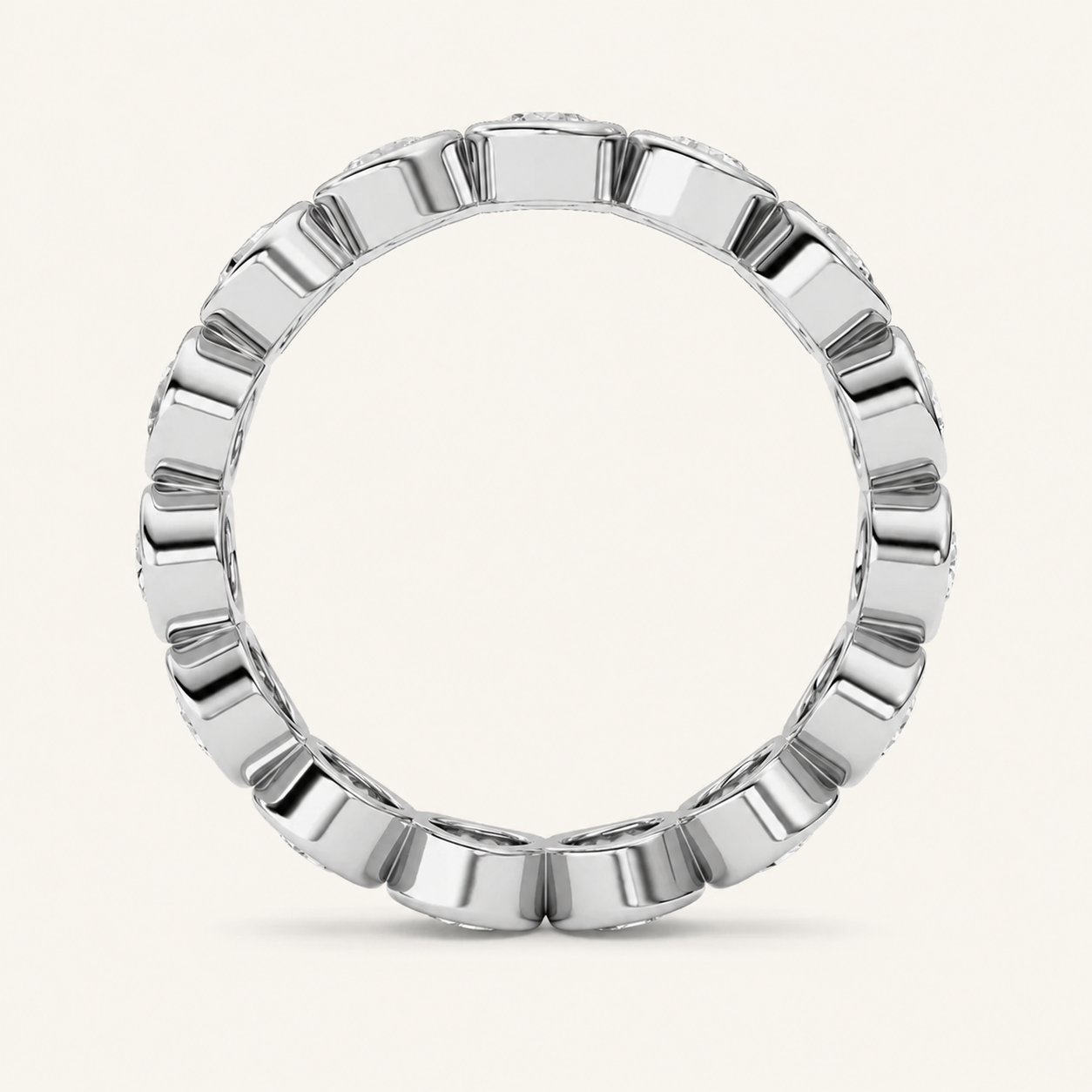 1.5CT Round Cut Lab Grown Diamond Eternity Ring