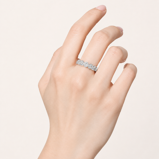 1.6CT Round Cut Lab Grown Diamond Eternity Ring